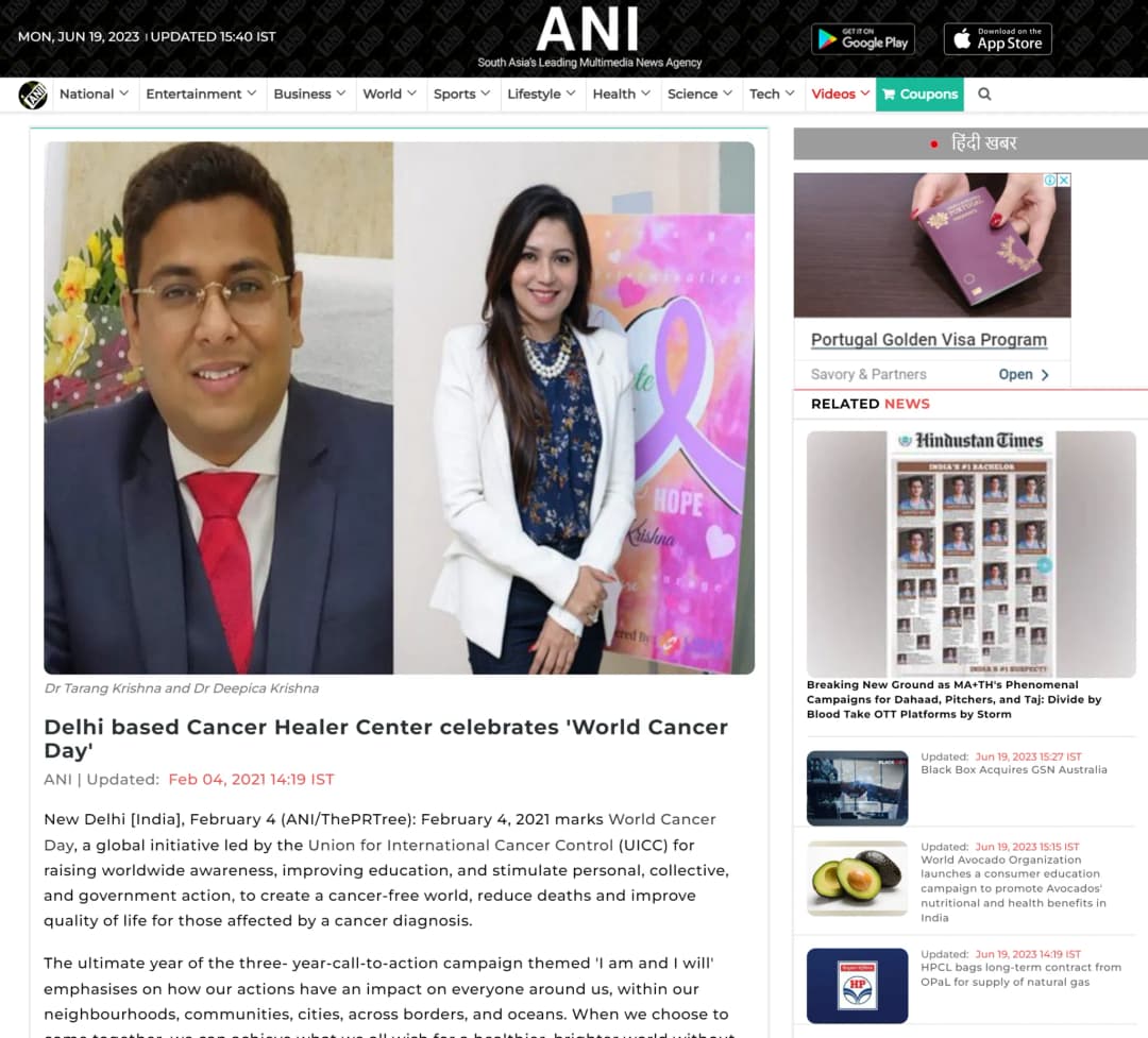 Delhi based Cancer Healer Center celebrates 'World Cancer Day